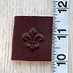 Fleur De Lis Leather Collar (1.5 inch wide)