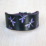 Luxury buckle collar with dragonflies