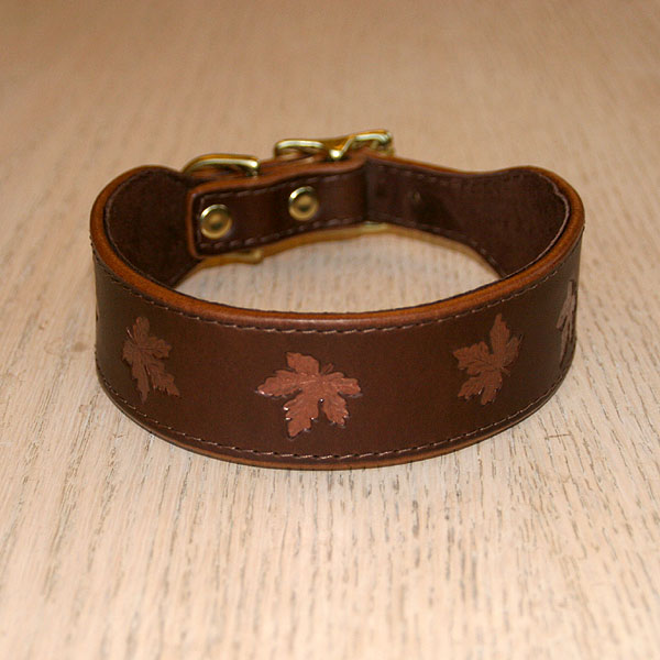 Painted Maple Leaves Buckle Collar (1.5 inch wide)