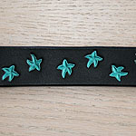 Painted Starfish Leather Buckle Collar (small)
