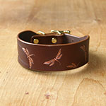 Buckle collar with vintage dragonflies