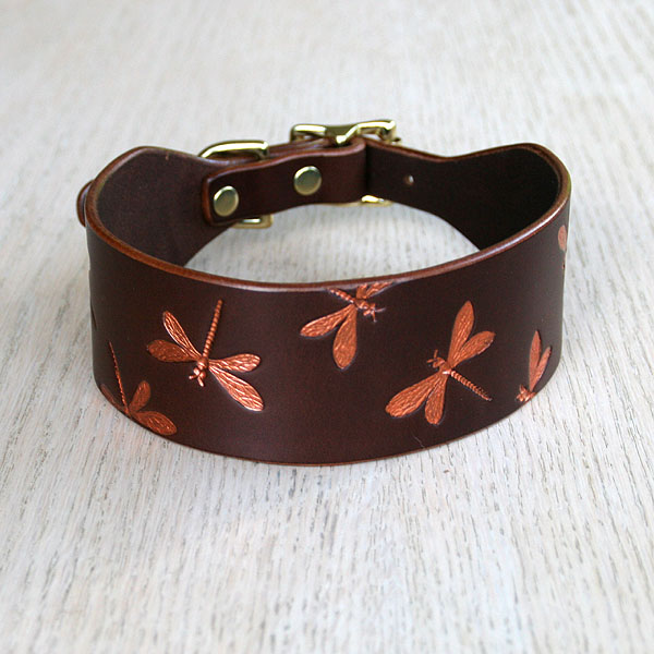 RTB Copper Dragonflies Buckle Collar (2 inch wide)