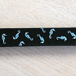 RTB Blue Green Seahorses Buckle Collar (1.5 inch wide)