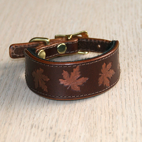 RTB Painted Maple Leaves Buckle Collar (small)