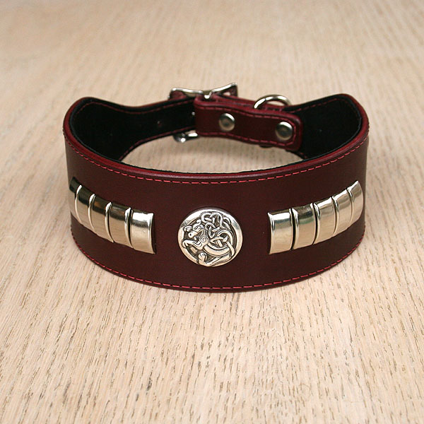 leather-buckle-collar-celtic-metal-kells-dragon-burgundy-2-inch_1
