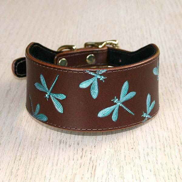 leather-buckle-collar-iridescent-green-dragonfly-chestnut-2-inch_1