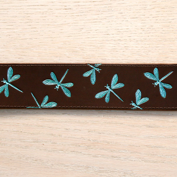 leather-buckle-collar-iridescent-green-dragonfly-chestnut-2-inch_3