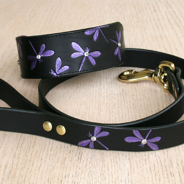 leather-buckle-collar-lead-set-luxury-purple-dragonfly-matt-2-inch_2