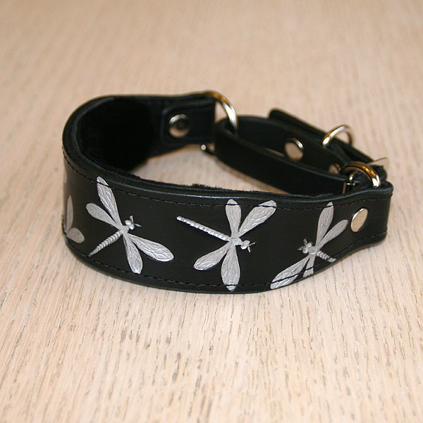 leather-martingale-collar-iridescent-dragonfly-silver-1-25-inch_2