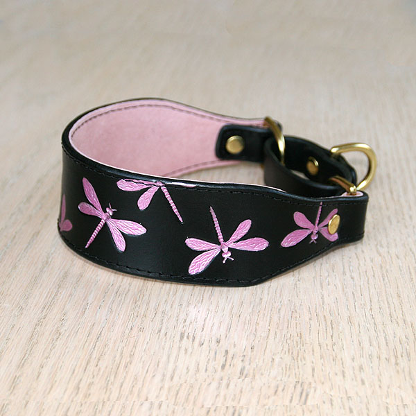 leather-martingale-collar-irridescent-dragonfly-pink-leaves-1-75-inch_2