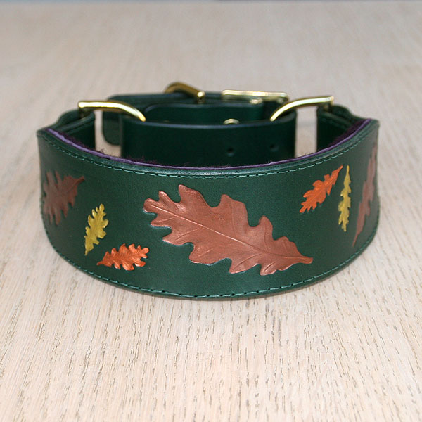 leather-martingale-collar-painted-oak-leaves-green-2-inch_1