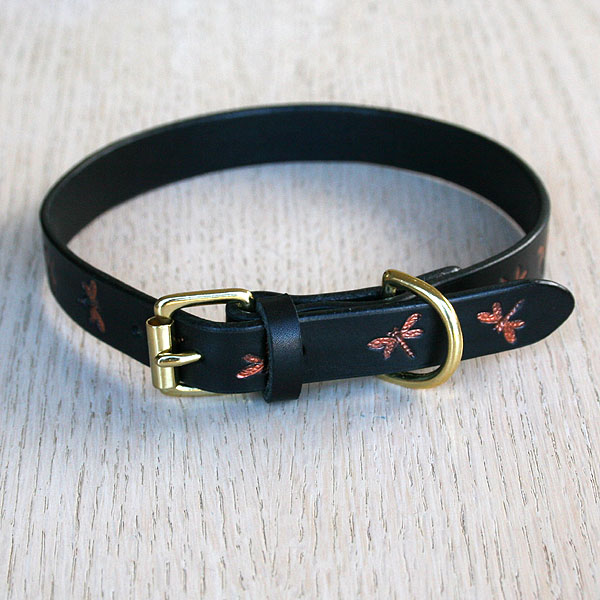 leather-straight-collar-painted-dragonflies-3-4-inch-wide_3
