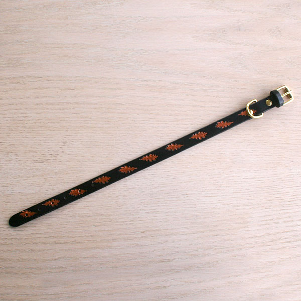 leather-straight-collar-painted-oak-leaves-3-4-inch-wide_2