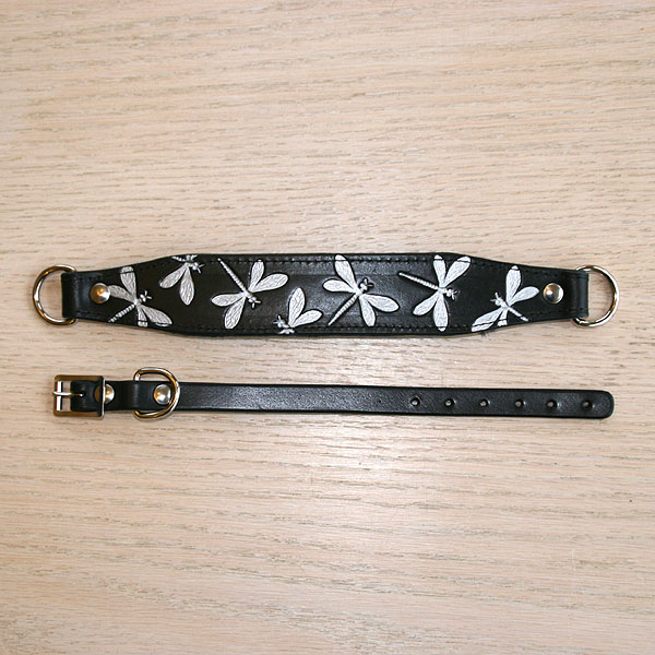 leather-martingale-collar-iridescent-dragonfly-silver-1-25-inch_3