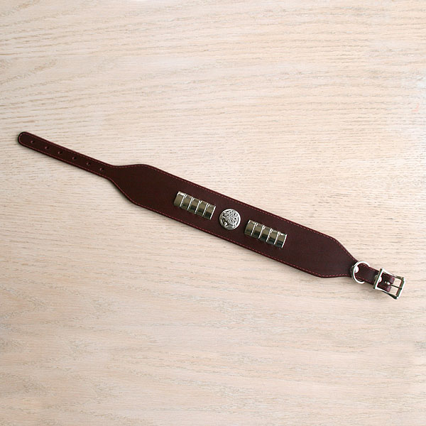 leather-buckle-collar-celtic-metal-kells-dragon-burgundy-2-inch_2