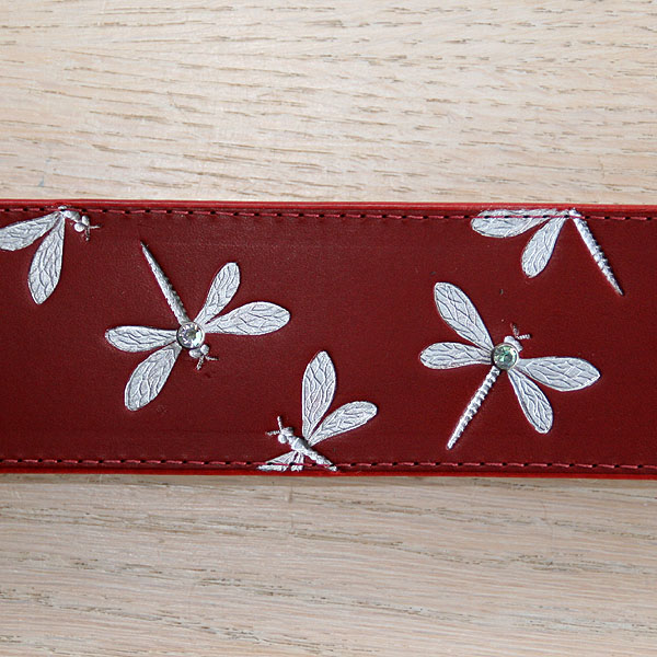 leather-buckle-collar-luxury-silver-dragonflies-red-2-inch_3