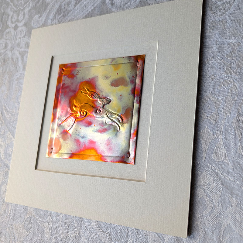 Leaping Hare Copper Art - Bright