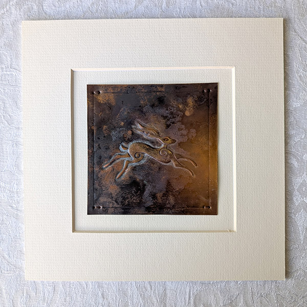 Leaping Hare Copper Art - Salted