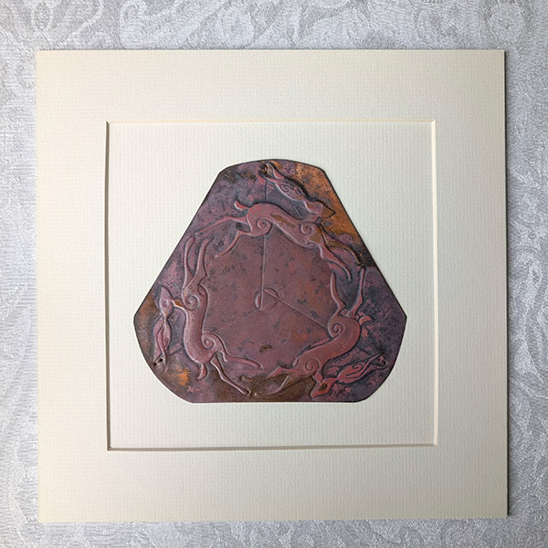 Triple Hares Trinity Copper Art - Salted Purples