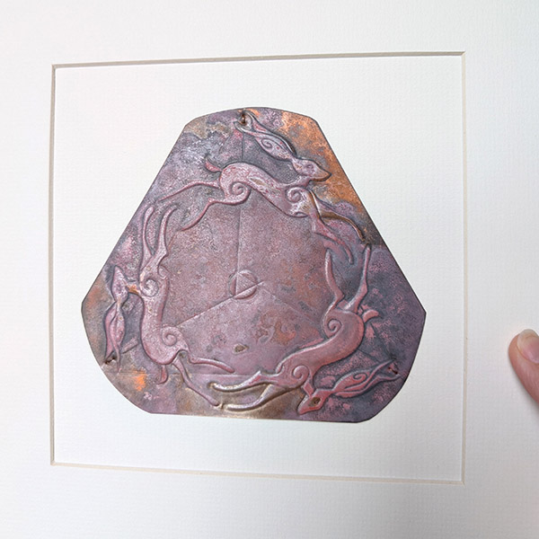 Triple Hares Trinity Copper Art - Salted Purples