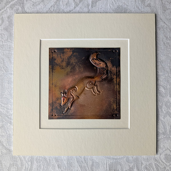 Leaping Fox Copper Art