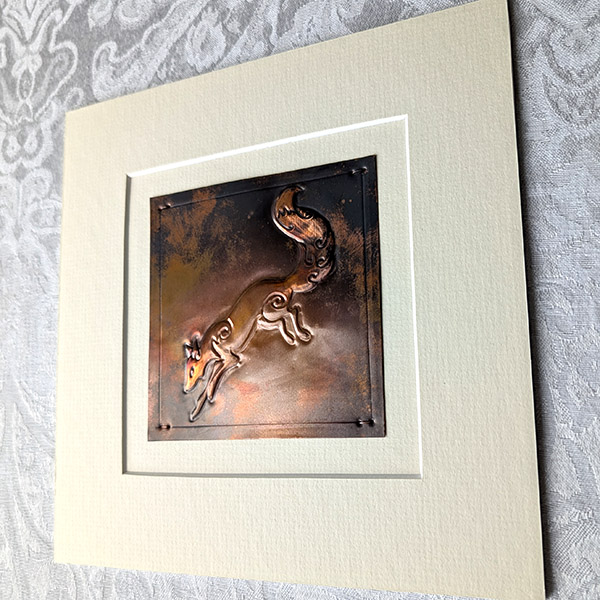 Leaping Fox Copper Art