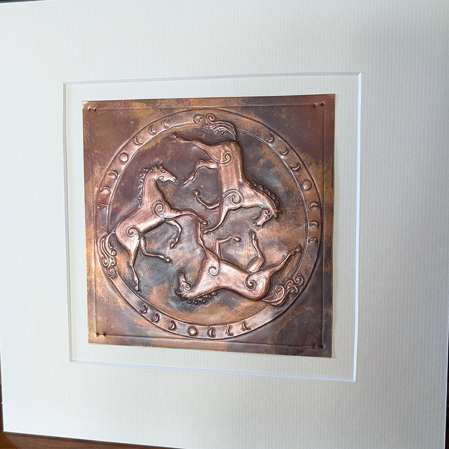 Triple Horses Copper Art