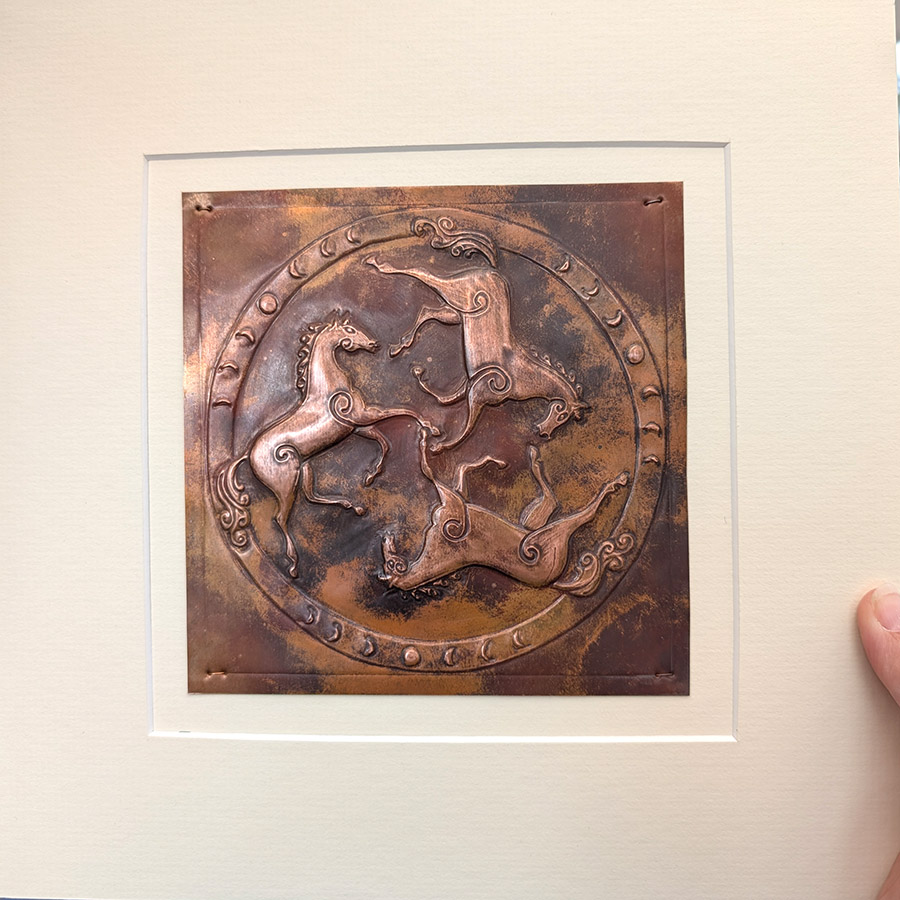 Triple Horses Copper Art