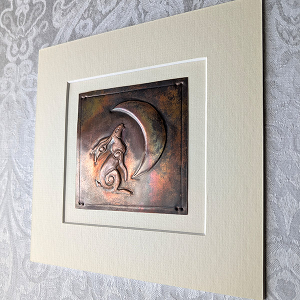 Moongazing Hare Copper Art - Rainbows