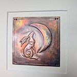 Moongazing Hare Copper Art - Rainbows