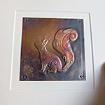 Red Squirrel Sitting Copper Art