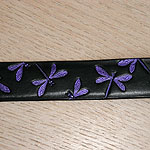 Iridescent Dragonfly Leather Buckle Collar (1.5 inch wide)