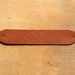 Celtic Greyhounds Knotwork  Leather Buckle Collar (2 inch wide)