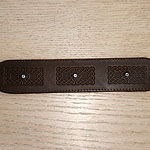 Luxury Double Celtic Squares Leather Buckle Collar (2 inch wide)