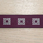 Celtic Squares Alternating Leather Slip Collar (2 inch wide)