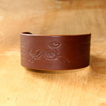 Celtic Lurcher Leather Buckle Collar