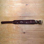 Autumn Woodland Leather Buckle Collar (1.5 inch wide)