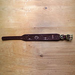 Autumn Woodland Leather Buckle Collar (1.5 inch wide)