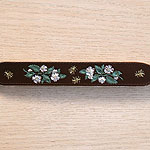 Dog Roses Leather Buckle Collar (1.5 inch wide)