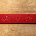 Hares and Hearts Leather Buckle Collar (2 inch wide)