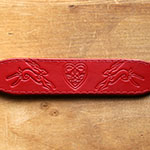 Hares and Hearts Leather Buckle Collar (small)