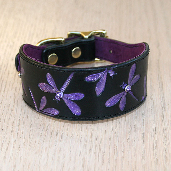 Luxury Iridescent Dragonfly Buckle Collar 1.5 inch