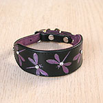 Luxury Iridescent Dragonfly Leather Buckle Collar (small)