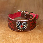Dragon Heart Leather Buckle Collar (2 inch wide)