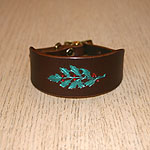 Painted Holly Leather Buckle Collar (small)