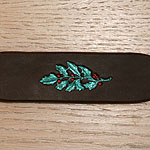 Painted Holly Leather Buckle Collar (small)