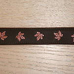 Painted Maple Leaves Leather Buckle Collar (1.5 inch wide)