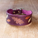 Autumn Oak Leaves Buckle Collar (1.5 inch wide)