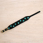 Painted Starfish Leather Buckle Collar (small)