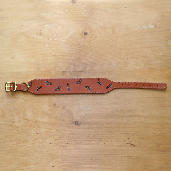 Painted Bats Greyhound Buckle Collar (2 inch wide)